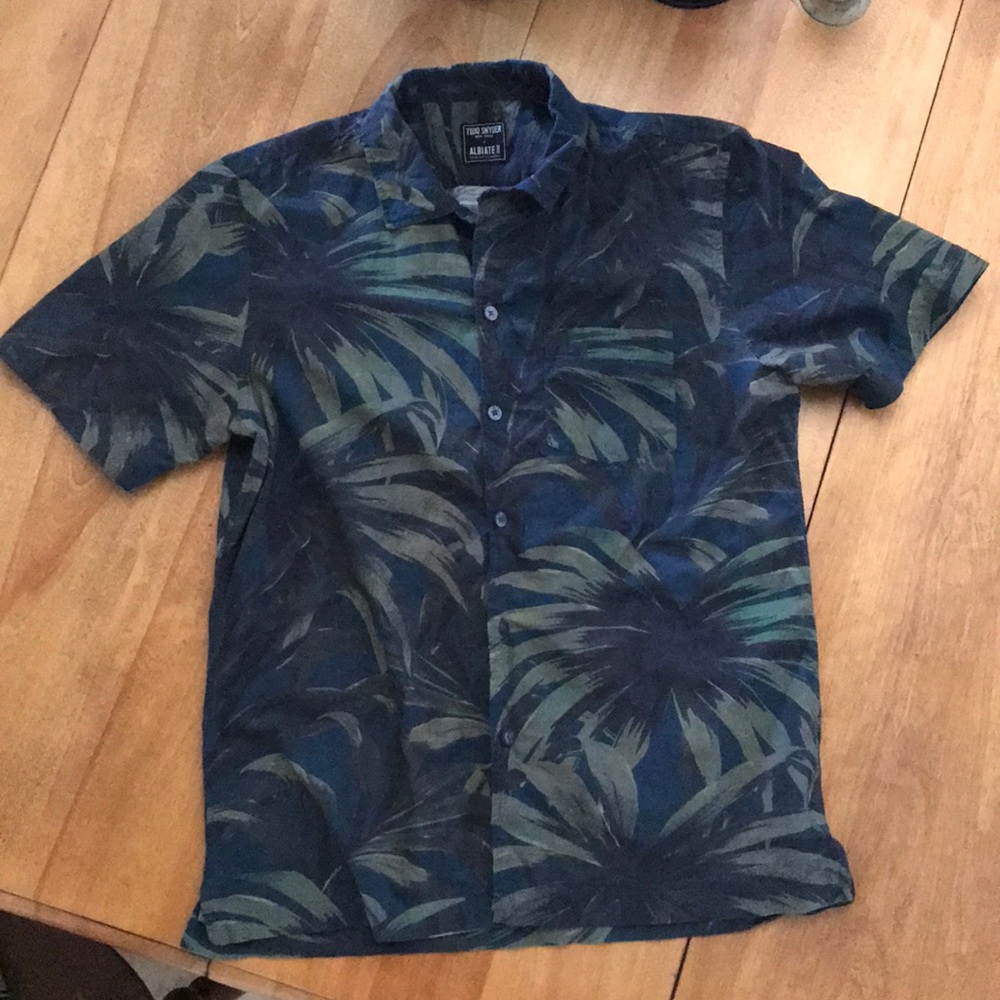 Todd Snyder short sleeve button up, palm print